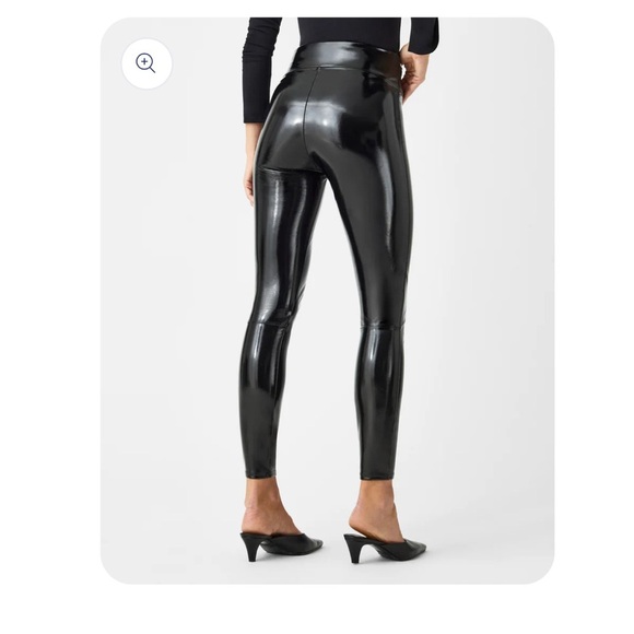NWT Spanx - Faux Patent Leather Leggings - Classic Black - Picture 2 of 9